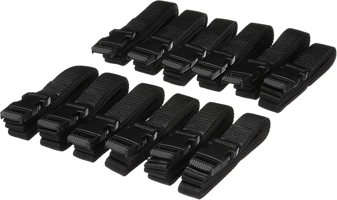 Seachoice Boat Cover Tie Down Strap Down Kit, Black, Includes 12 Straps