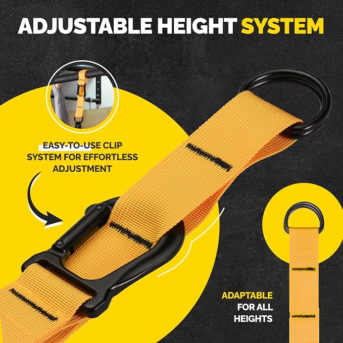 Pull Up Assistance Bands - 4 Heavy Duty Pull Up Bands with Adjustable Strap and Foot Rest - Stackable Pull Up Assist Band Set for Pull Up Bar - Resistance Bands for Pull Ups Chin Ups Strength Training