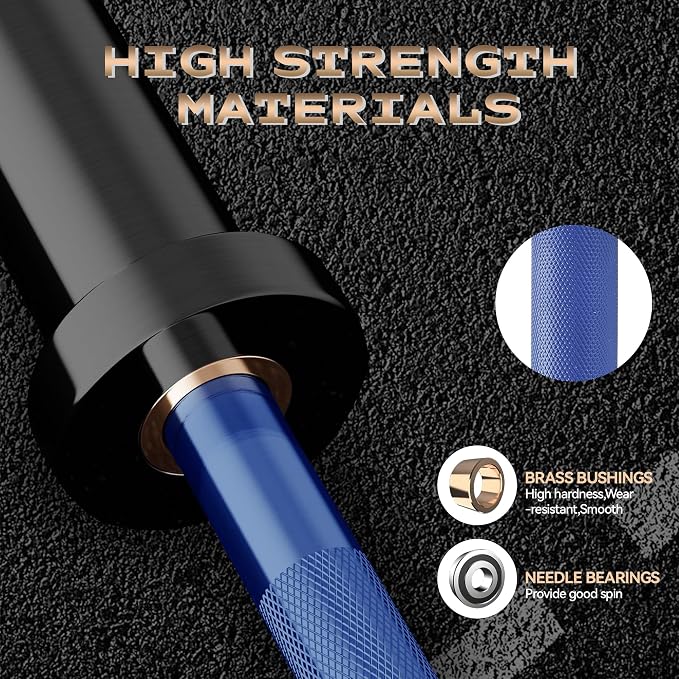 GaveeLife Olympic Barbell Bar for Weightlifting - 7FT Heavy Duty (1500LB/700LB), 4FT Short (500LB), 4FT EZ Curl Bar - Weight Bar Fit 2” Standard Weights - Home Gym Strength Training