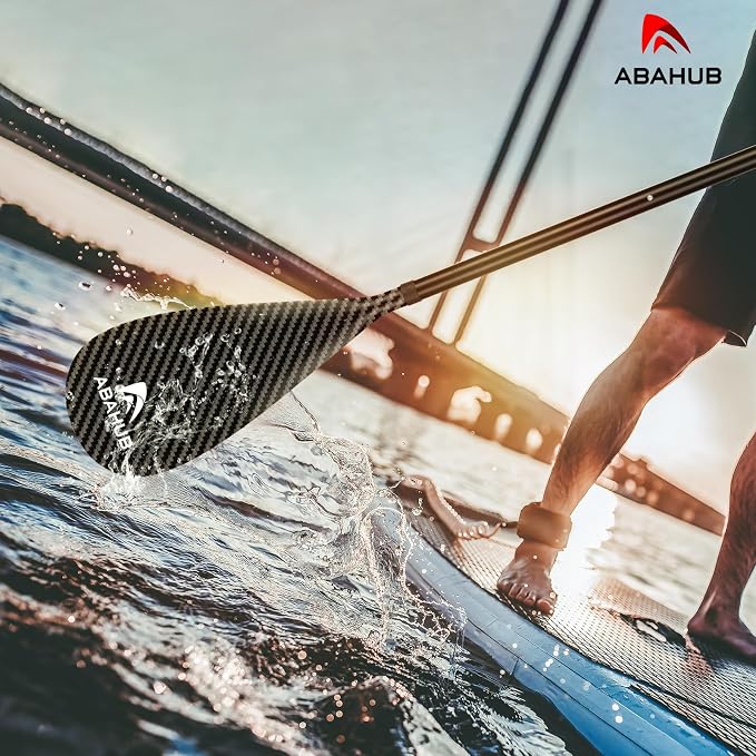 Abahub 3-Piece Stand up Paddles, Lightweight Paddleboard Paddle Oars for Paddleboard, Adjustable Aluminum Alloy Shaft 68" - 84"