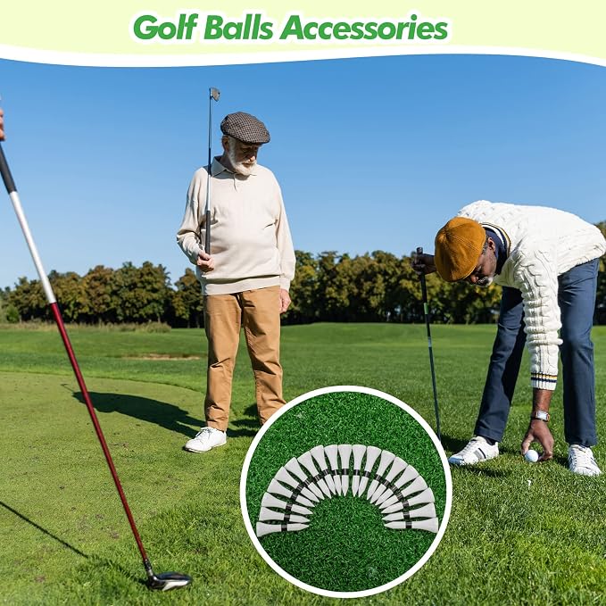 Mudder Golf Tees Bulk Wooden Bamboo Golf Tees Multicolor Wood for Men Balls Accessories