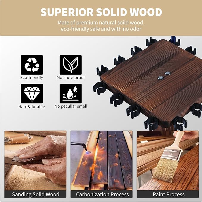 360° Rotating Fishing Rod Holder, Natural Wooden Fishing Pole Rack Stores 16 Rods, Floor-Standing Fishing Rod Storage Organizer with Rounded Clips for Garage, Basement, or Shed, Easy to Install