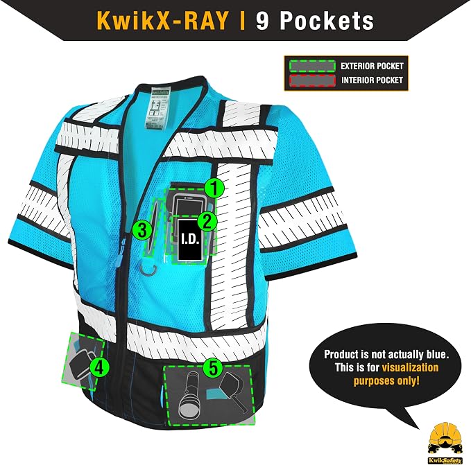 KwikSafety - SHERIFF & SPECIALIST Safety Vest [Multi-Use Pockets] Class 2 & Class 3 Hi Vis ANSI OSHA Safety Vest for Men