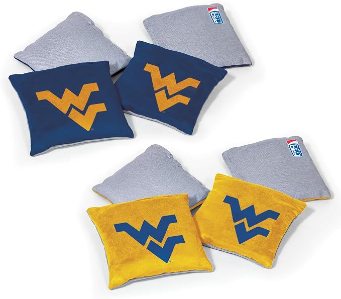 NCAA College Dual Sided Bean Bags by Wild Sports, 8 Count, Premium Toss Bags for Cornhole Set - Great for Tailgates, Outdoors, Backyard