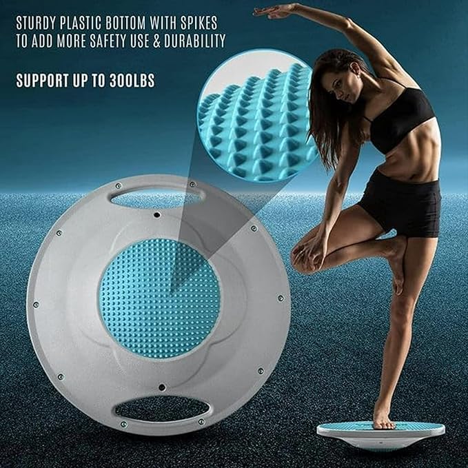 Yes4All Wobble Balance Board, Plastic Stability Trainer with Handles for Standing Desk, Core Training & Home Gym Workout