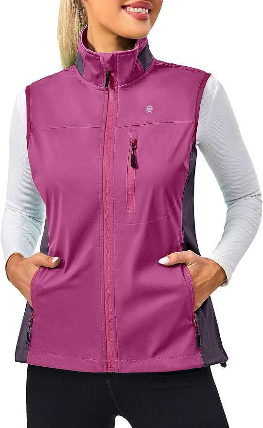 Little Donkey Andy Lightweight Cycling Vest Windproof Sleeveless Jacket for Women Water-Repellent Stretch Vest for Running