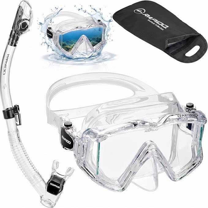 Rapido Clareza Three Lens Mask and Snorkel Combo