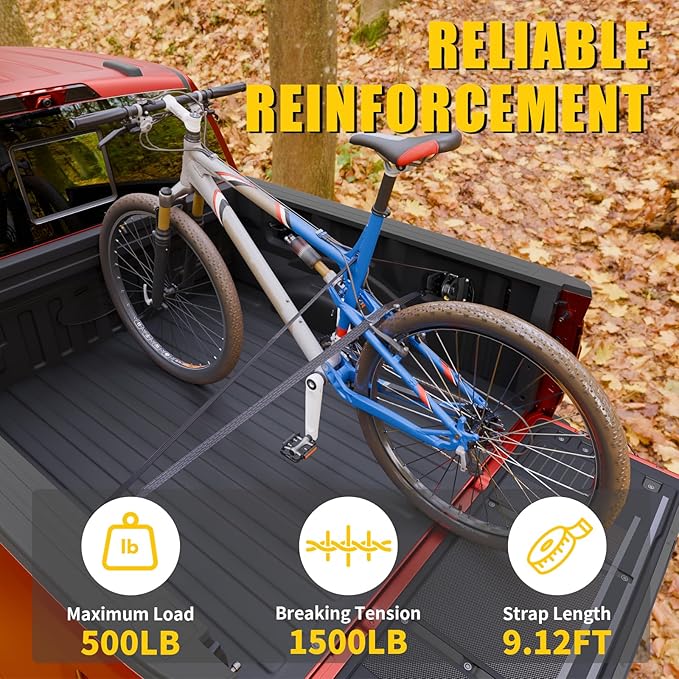 Retractable Ratchet Straps Compatible with 2015-2025 2026 Ford F150 Retracting Straps 2PCS Auto Retract Securing Strap Tie Down System for 2025 F150 Accessories