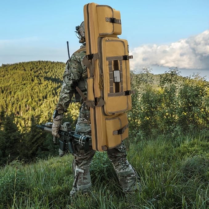 28" 32" 36" 42" 46" 48" 51" 55" Soft Double Rifle Bag, Portable Long Rifle Bag for Outdoor Hunting Shooting, Gun Case Storage & Transportation, with Multiple Colors