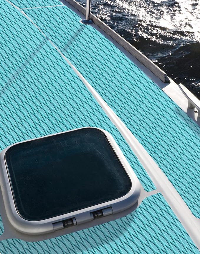 Hjdeck Universal Surfboard Pad EVA Foam Boat Flooring Decking Sheet Self-Adhesive Non-Slip Deck Grip Mat Marine Carpet for Yacht Boat Kayak Decking Golf Cart Fishing Boat RV Surfing Traction Pad