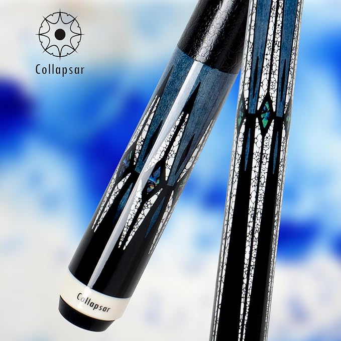 Collapsar CA Pool Stick with 1X1 Hard Case,58" Maple Professional Billiard Cue Stick,19-21 oz Pool Cue Set