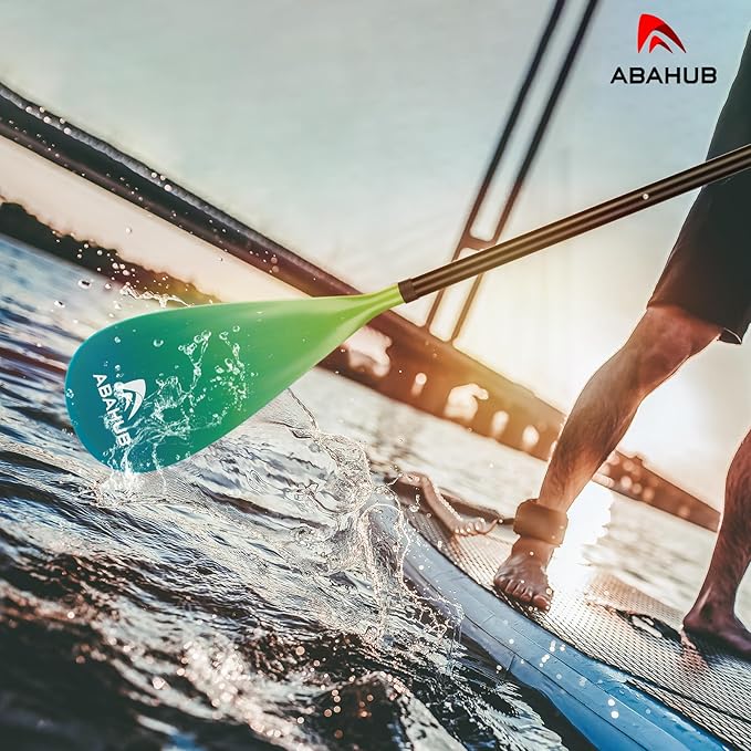 Abahub 3-Piece Stand up Paddles, Lightweight Paddleboard Paddle Oars for Paddleboard, Adjustable Aluminum Alloy Shaft 68" - 84"