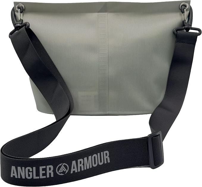 Angler Armour Waterproof Fishing Dry Bag, Fully Submersible Fishing Dry Bags, Heavy Duty Waterproof Gear Storage for Wade Fishing, Kayak, Boat, Jet Ski, Beach & Watersports (Grey, Medium (4L))