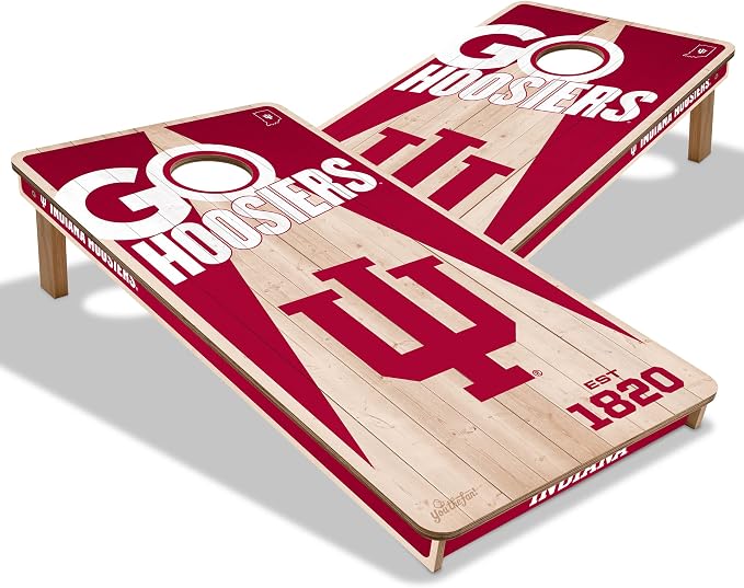 YouTheFan NCAA 2’ x 4’ Professional Wood Cornhole Game