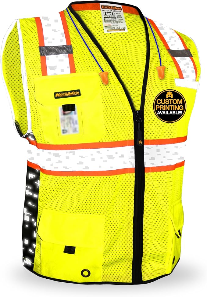 KwikSafety - BIG KAHUNA Safety Vest | Base & Limited Edition | Class 2 Reflective Vest ANSI OSHA Safety Vest for Men