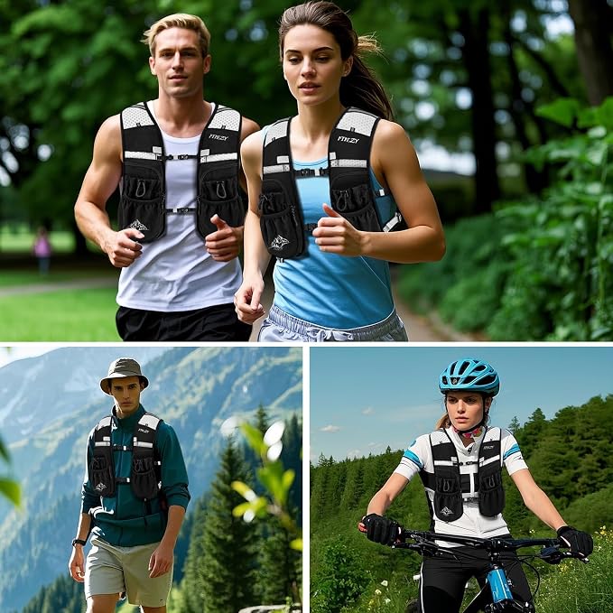 ITIEZY Running Vest for Women Men, 5L Hydration Backpack Lightweight Running Water Vest with Leak-Proof Bladder Sleeve for Marathon, Trail, Cycling, Hiking, Jogging
