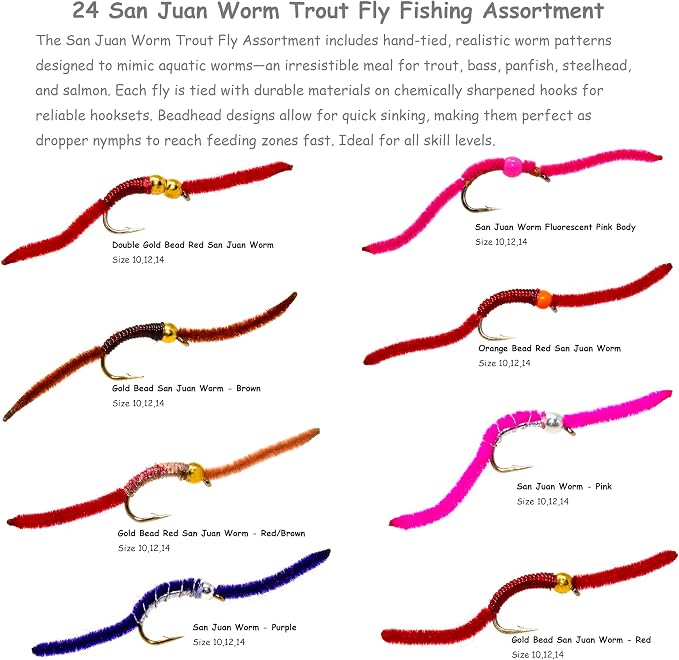 Outdoor Planet 24/48/66/72 Premium Hand Tied Fly Fishing Flies Assortment | Fly Boxes Included | Dry, Wet, Nymphs, Streamers, Wooly Buggers, Terrestrials | Trout, Bass Lure Set, Kit, Gift