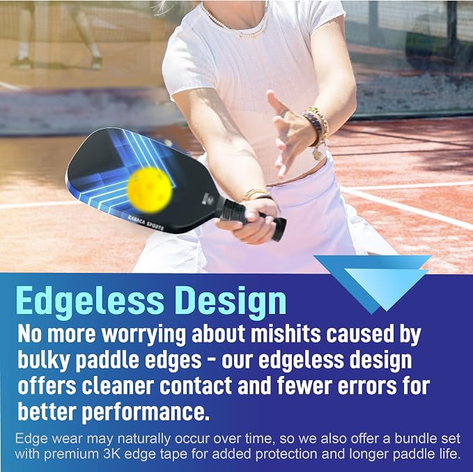 Pickleball Paddles, USAPA Carbon Fiber Pickleball Paddle with Pickle Ball Paddle Cover, Pickle Ball Raquette Pickle Ball Racket Edgeless Style