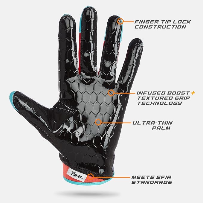 Grip Boost DNA 2.0 Football Gloves with Engineered Stick - Adult Sizes