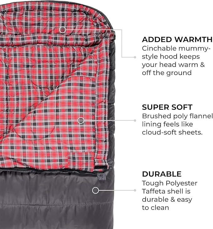 Teton Celsius XXL Sleeping Bag, Cold Weather Sleeping Bags for Adults and Kids, Camping Made Easy and Warm. Compression Sack Included