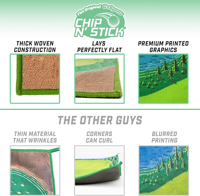 The Original GoSports Chip N' Stick - Choose Classic, Darts or Islands - Giant Golf Games with Balls and Chipping Mat