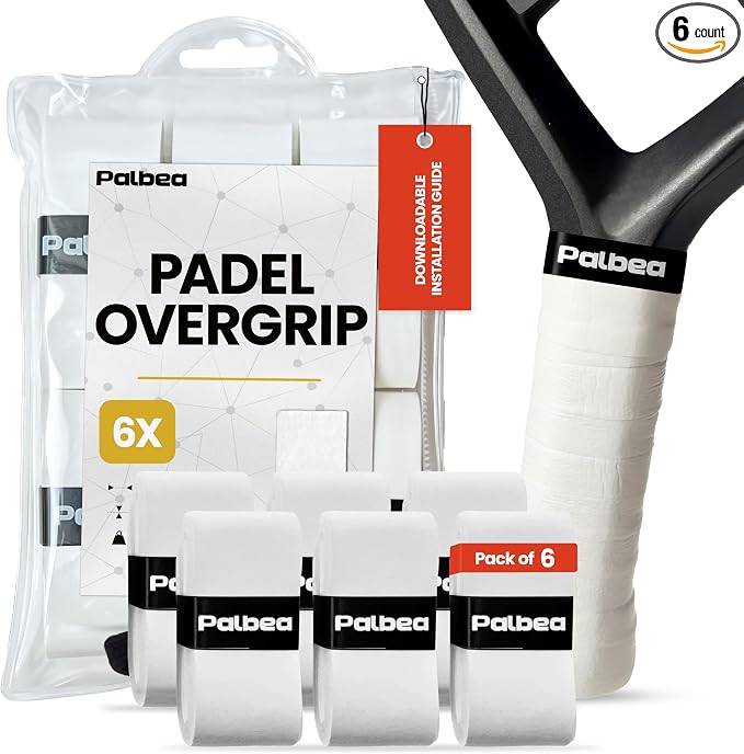 Palbea Padel Racket Grip Tape - Packs of 3/6/12/22/60. Padel Tennis Racket Grip Tape - Padel Tennis Grips Overgrip for Sweat Absorption & Non-Slip. Also Suitable as Tennis Racquet Grip Wrap Tape.