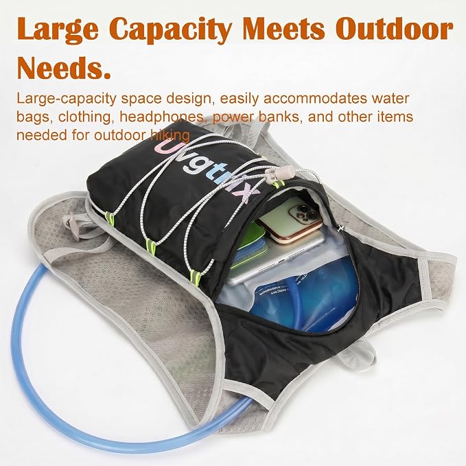 Hydration Vest Backpack with 2L Water Bladder, Lightweight Breathable Run Pack for Cycling Hiking Climbing Running