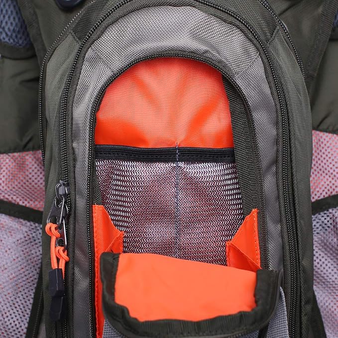 Waxaya Lightweight Fly Fishing Vest with Multi Pockets Adjustable Size Mesh Fishing Backpack for Men and Women