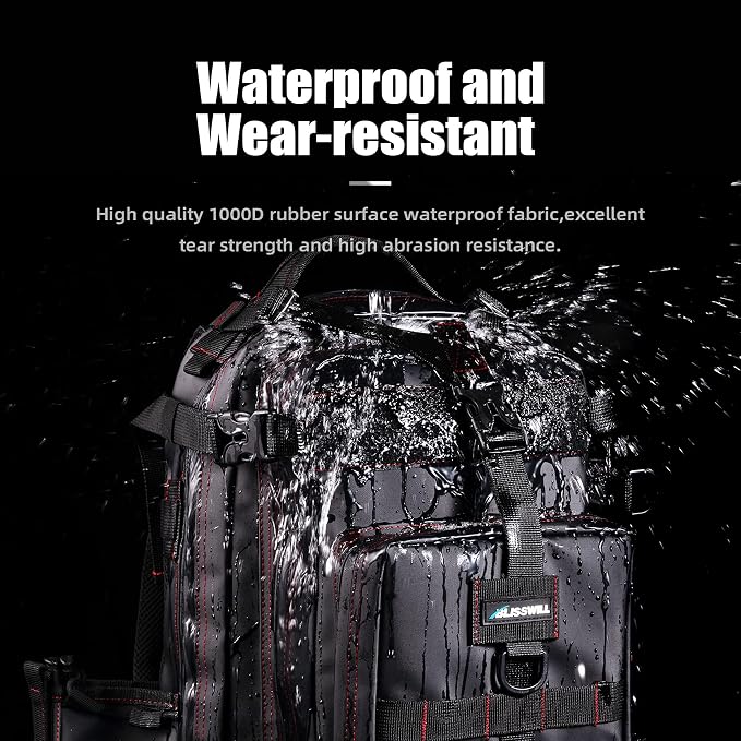 BLISSWILL Fishing Backpack - Waterproof with Rod Holder, Ideal Fishing Gear and Gifts for Men