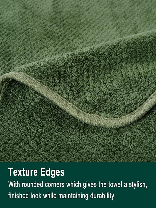 Bath Sheets 40x80 Inches 2-Piece, Extra Large Bath Towels, Soft Absorbent Quick Dry, Microfiber Towels for Bathroom Beach Pool Gym Spa, Olive Green