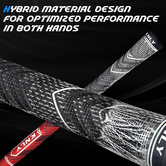 KNLY Golf Grips Set of 13,High Feedback MultiCompound Golf Club Grips,13 Grips with 15 Tapes and 13 Grips with All Repair Kits for Choice.