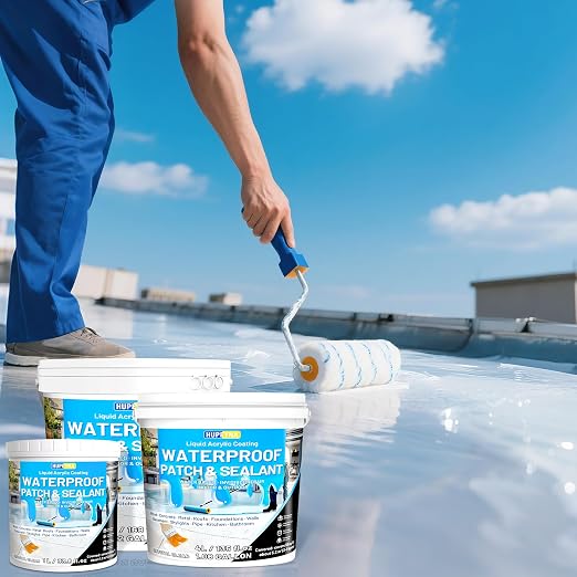 Hupeyna Liquid Waterproof Sealant, Invisible Water Proof Agent, Anti-Leakage Repairing Transparent Waterproof Coating, Indoor and Outdoor Water-Based Waterproofing Glue 1L