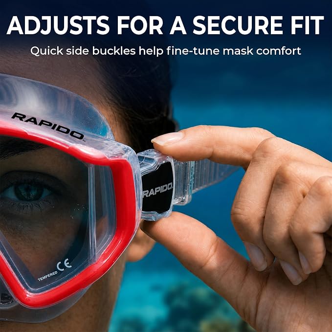 Rapido Clareza Three Lens Mask and Snorkel Combo