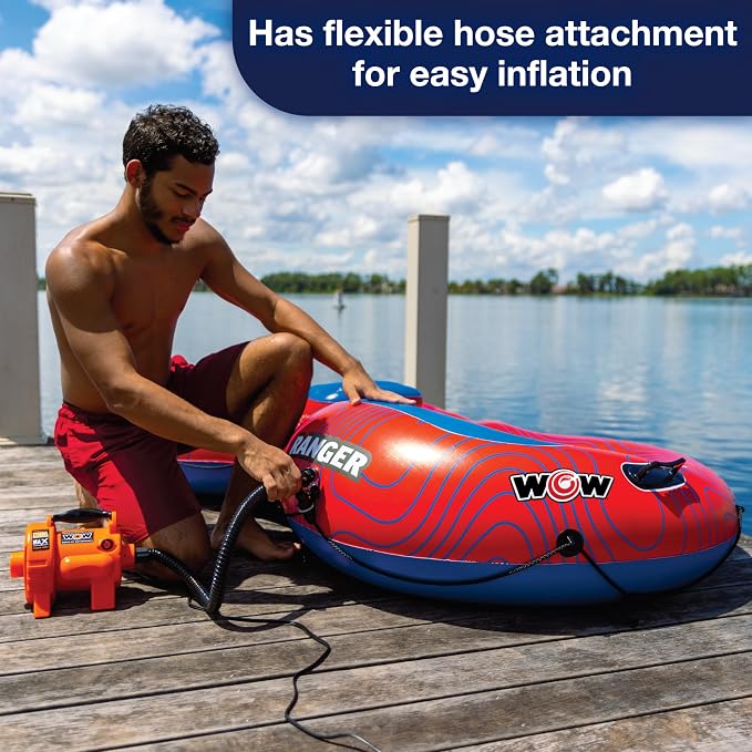 Wow Sports Mega Max 110V AC Electric Air Pump - 3.0 PSI - for Towables & Large Boating Inflatables - Includes Cord