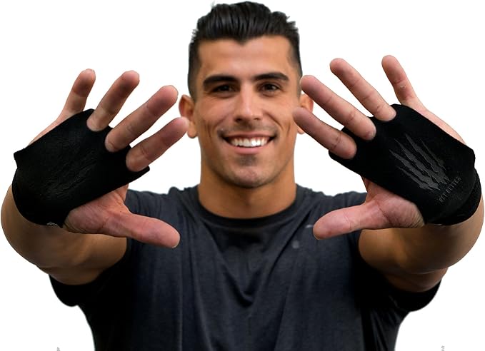 Bear KompleX 3 Hole Leather Hand Grips for Workouts, Pull-ups, Weightlifting, WOD Gymnastics, Crosstraining Palm Grips with Wrist Wraps, Hand Protection from Rips and Blisters,1 Pair