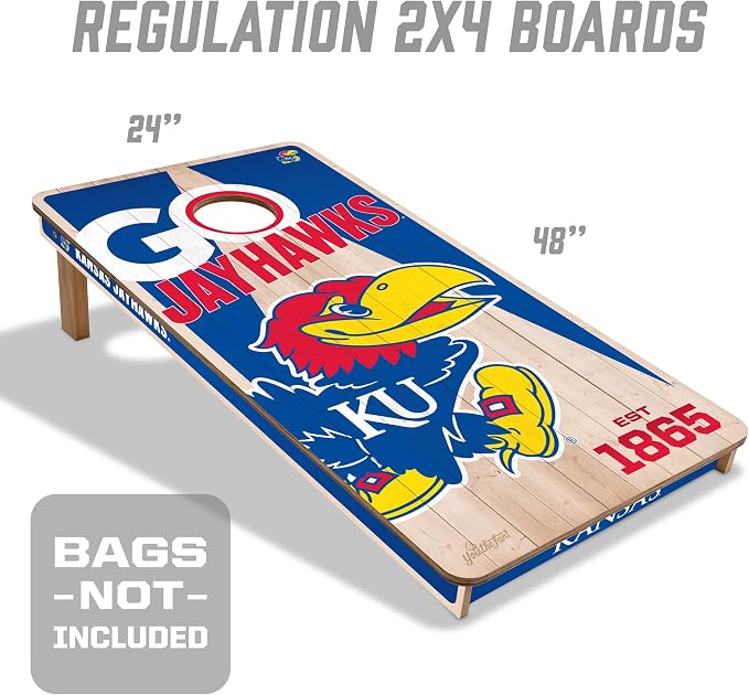 YouTheFan NCAA 2’ x 4’ Professional Wood Cornhole Game