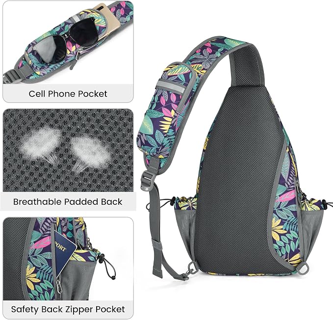 G4Free Pickleball Bag, Crossbody Sling Bag for Men Women, Pickleball Backpack, Pickle Ball Paddle Bag Gifts for Sports