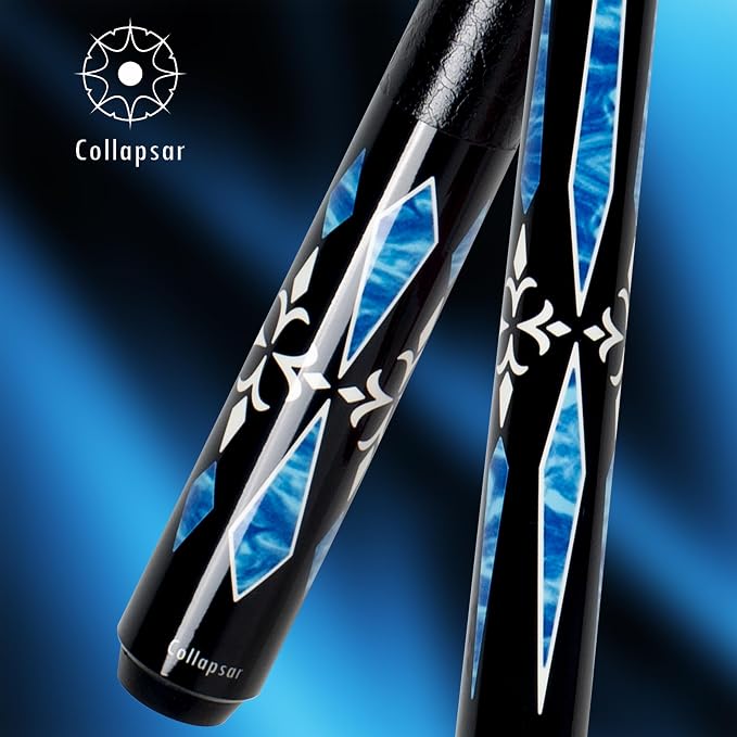 Collapsar CA Pool Stick with 1X1 Hard Case,58" Maple Professional Billiard Cue Stick,19-21 oz Pool Cue Set