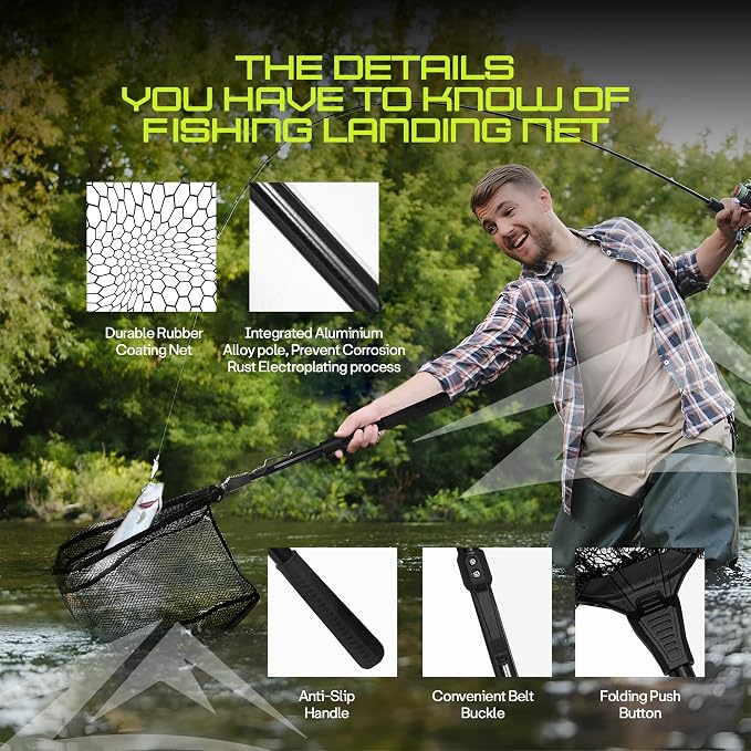 Waterproof Fishing Backpack with Tackle Boxes, Rod Holder & Foldable Net - 45L Fishing Tackle Bag with Trays Included, Extra Storage Gear and Equipment, Rain Cover, Fisherman Gift for Men