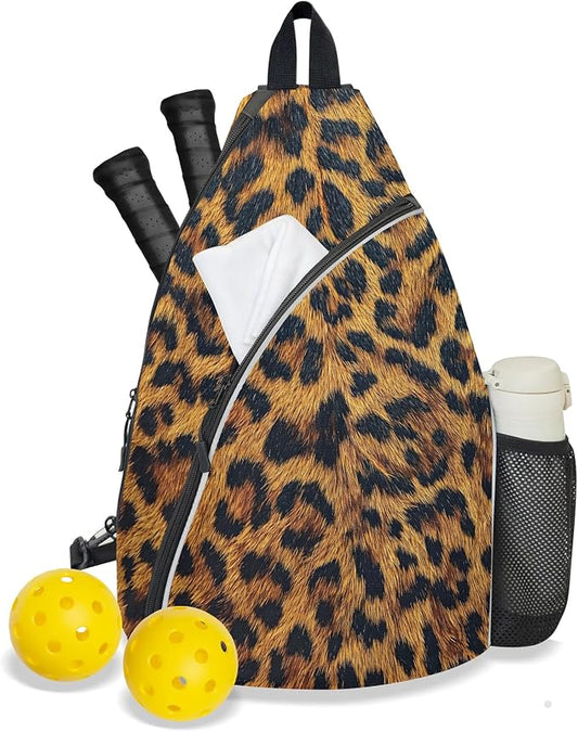 Pickleball Bag for Women Men Adjustable Crossbody Sling Backpack Hold Paddle Accessories