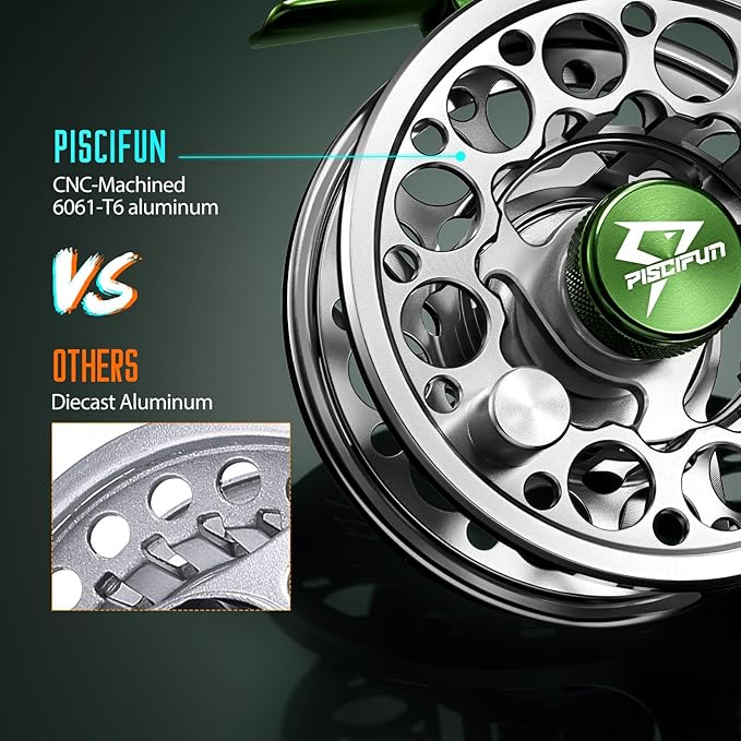 Piscifun Sword Fly Fishing Reel, CNC-Machined Aluminum Alloy Fly Reel