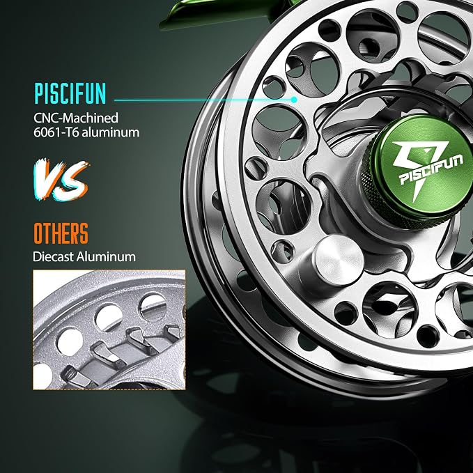 Piscifun Sword Fly Fishing Reel, CNC-Machined Aluminum Alloy Fly Reel