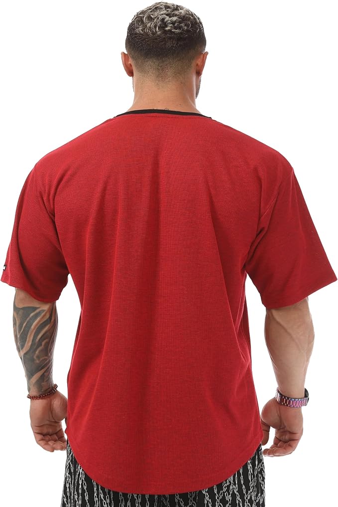 Men's Oversize Gym Fitness and Bodybuilding T-Shirt, Cotton O-Neck Lifestyle Top
