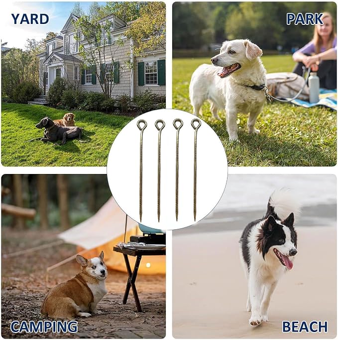 23 Inch Rebar Stakes,Metal Stake Ground,Ground Anchor,Heavy DutyTent Stakes,Baking Paint Metal Stakes,Tent Stake,Ground Stakes,0.5 Inch Diamete (10 Pack), Outdoor Travel