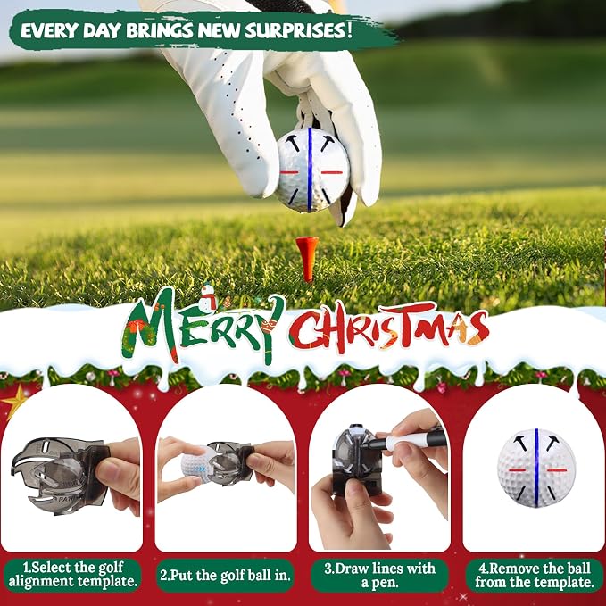2025 Golf Advent Calendar for Adults,24 Days of Christmas Countdown Golf Advent Calendar,Xmas Party Favors for Golfer Lover Beginner Dad Boyfriend Husband