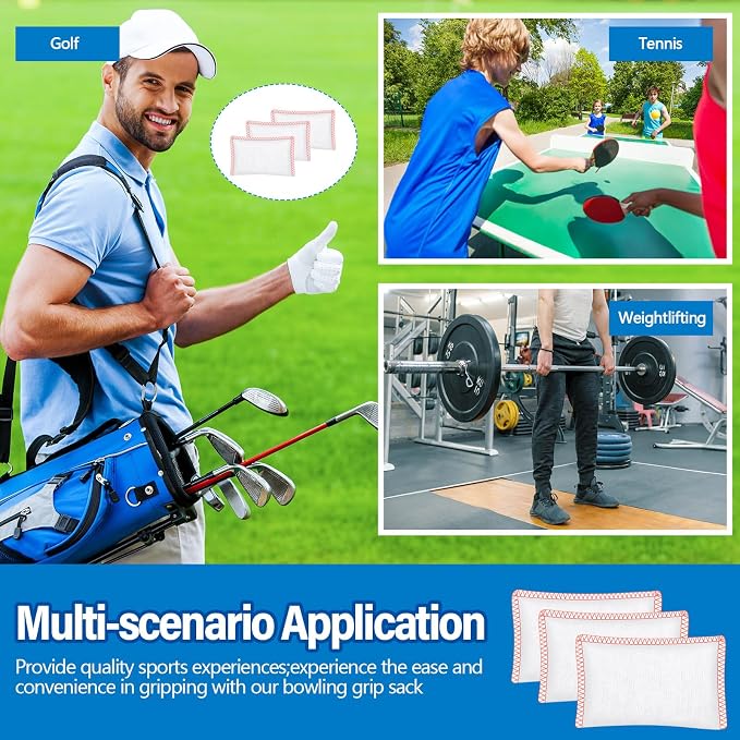 Simgoing Bowling Rosin Grip Bag Bowling Accessories Kit Grip Sack Powder Bag for Drying Hand for Golf Tennis Lifting Rock Climbing Gymnastics
