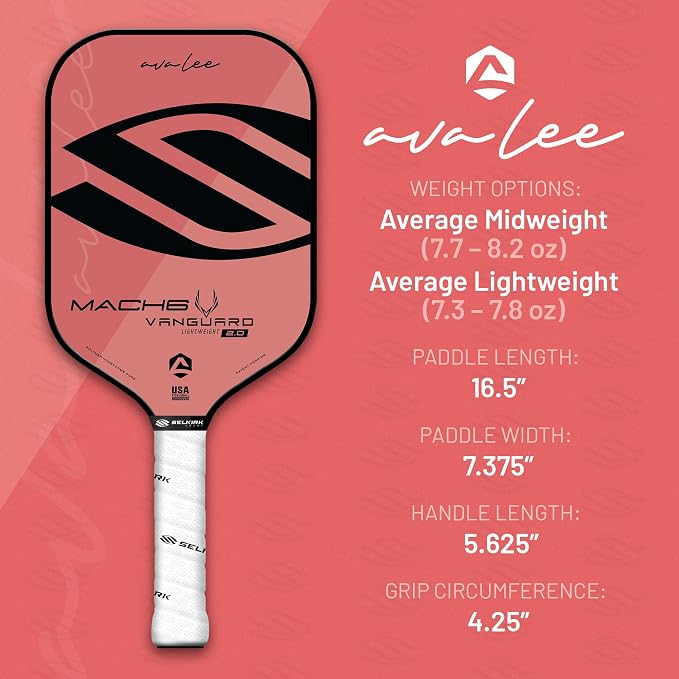 Selkirk Sport Vanguard Hybrid Pickleball Paddle | Carbon Fiber Pickleball Paddle with a Polypropylene X5 Core | Pickleball Rackets
