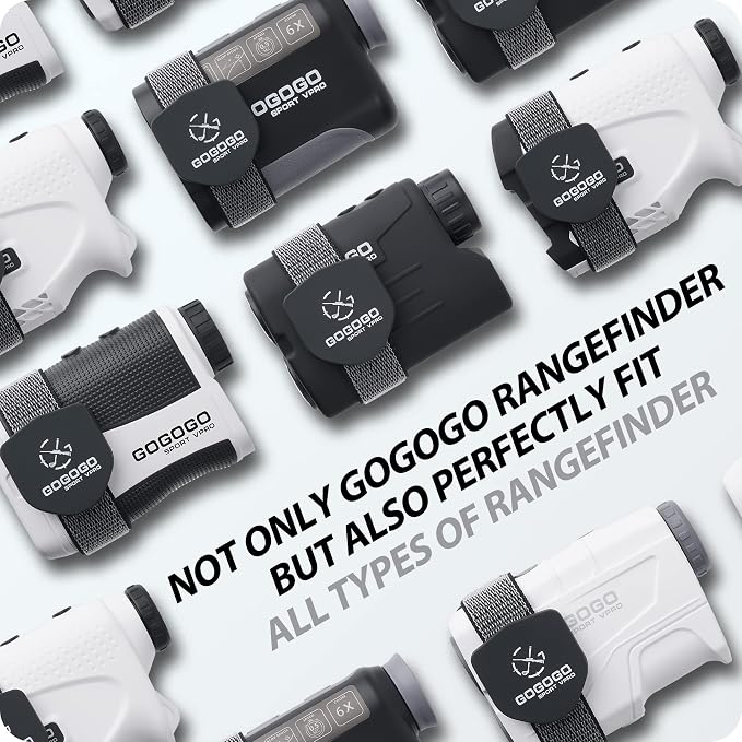 Gogogo Sport Vpro GS24B Laser Rangefinder & Universal Adjustable Magnetic Holder Mount Strap