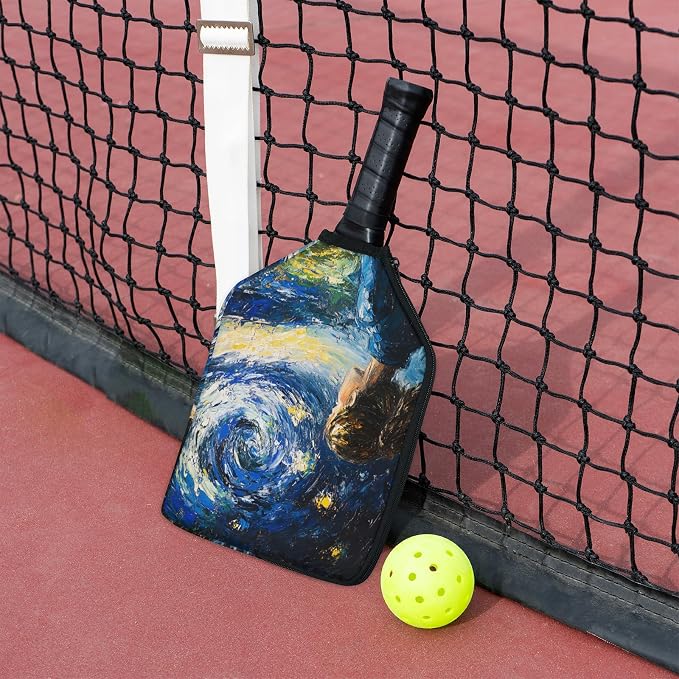 Stripe Design Pickleball Paddle Cover - Protective Polyester Sleeve for Paddles
