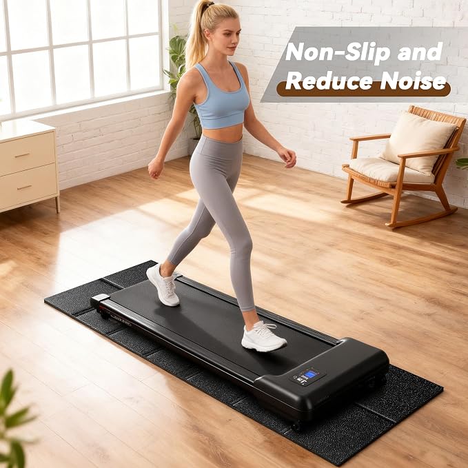Walking Pad Mat – 68" x 24", 0.2" Thick Non-Slip Treadmill Mat for Carpet Floors & Hardwood, Shock Absorbing Exercise Mat & Under Treadmill Mat for Floor Protection in Home Gym